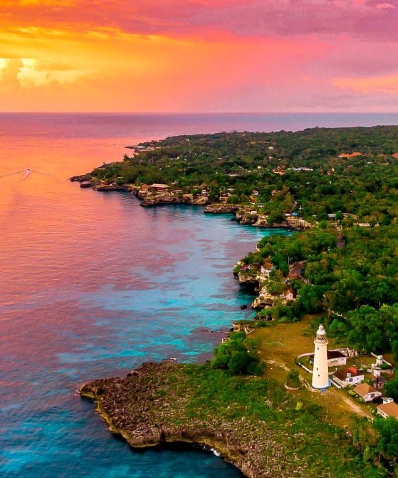 Negril Lighthouse at Sunset