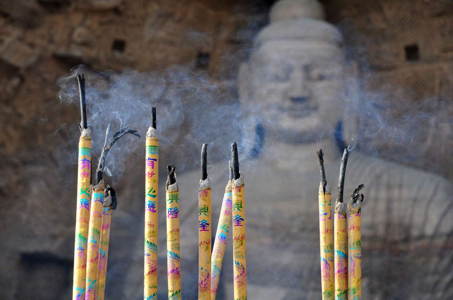 Burning Incense Sticks In Thailand