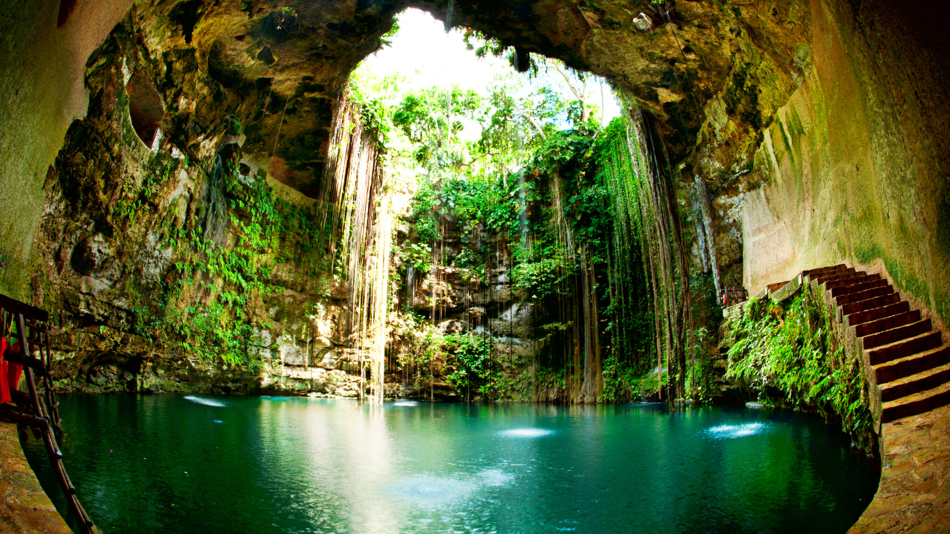 Ancient Mayan Ruins In Tulum, Mexico On The Beach