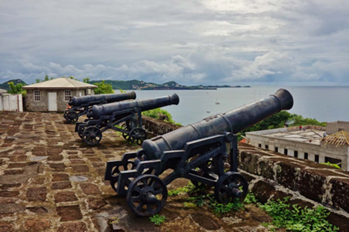 Cannons at Fort George in Grenada