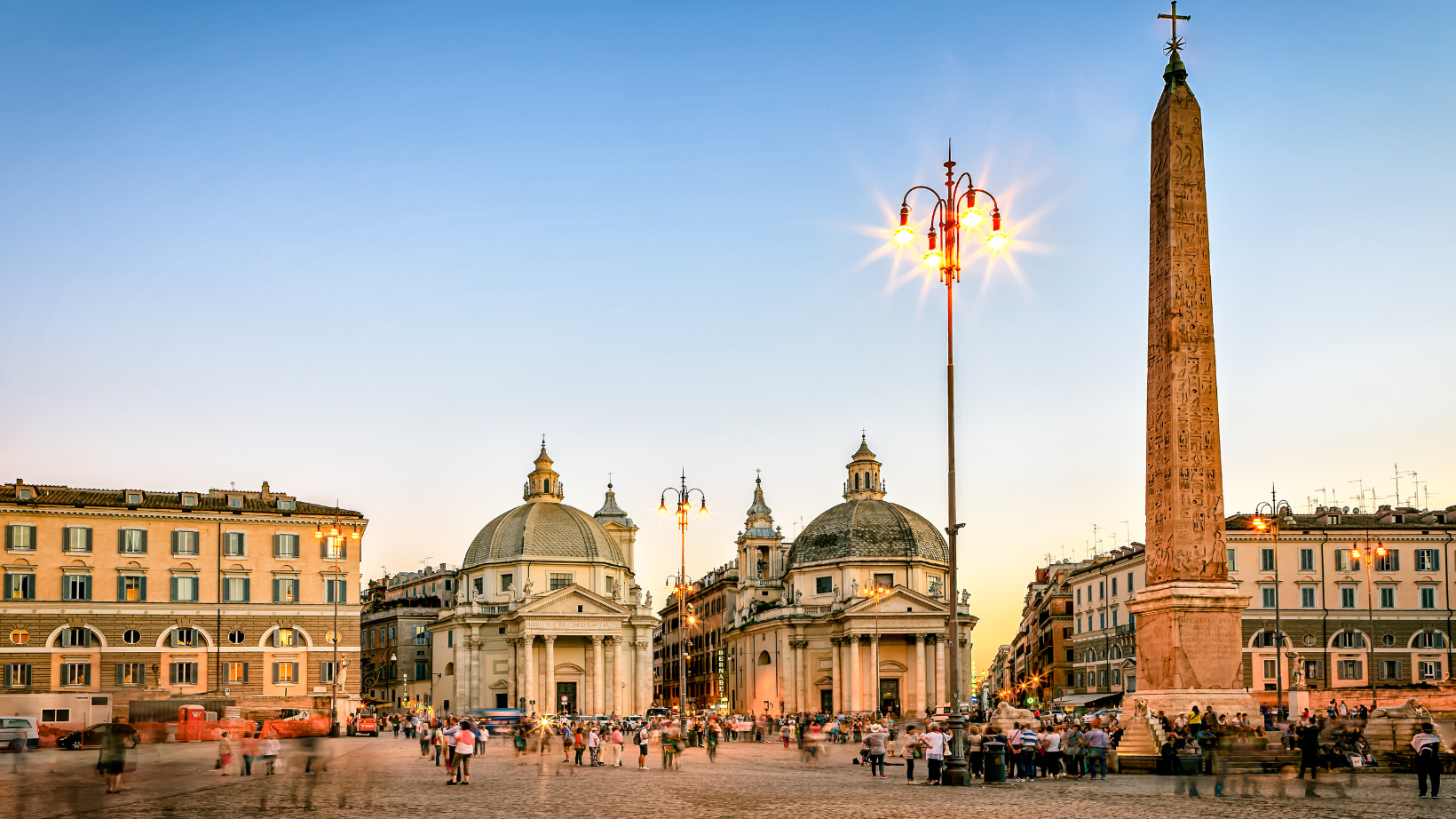 Piazza del Popolo located at the bottom of Tridente