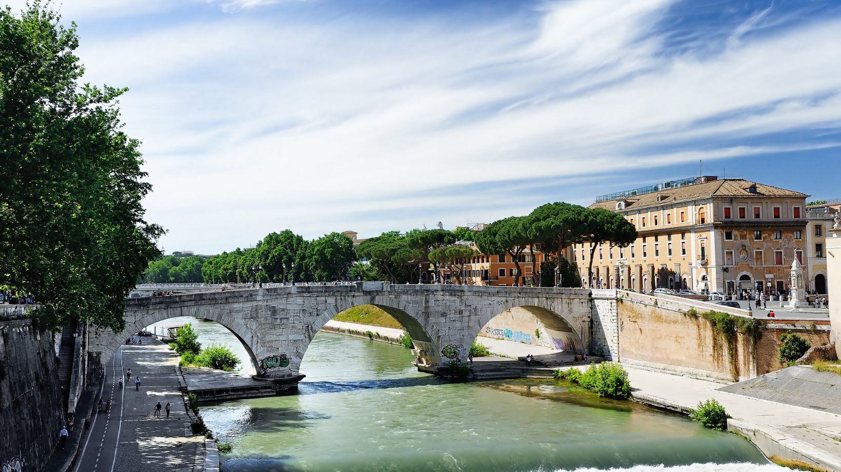 Tiber River In Rome 