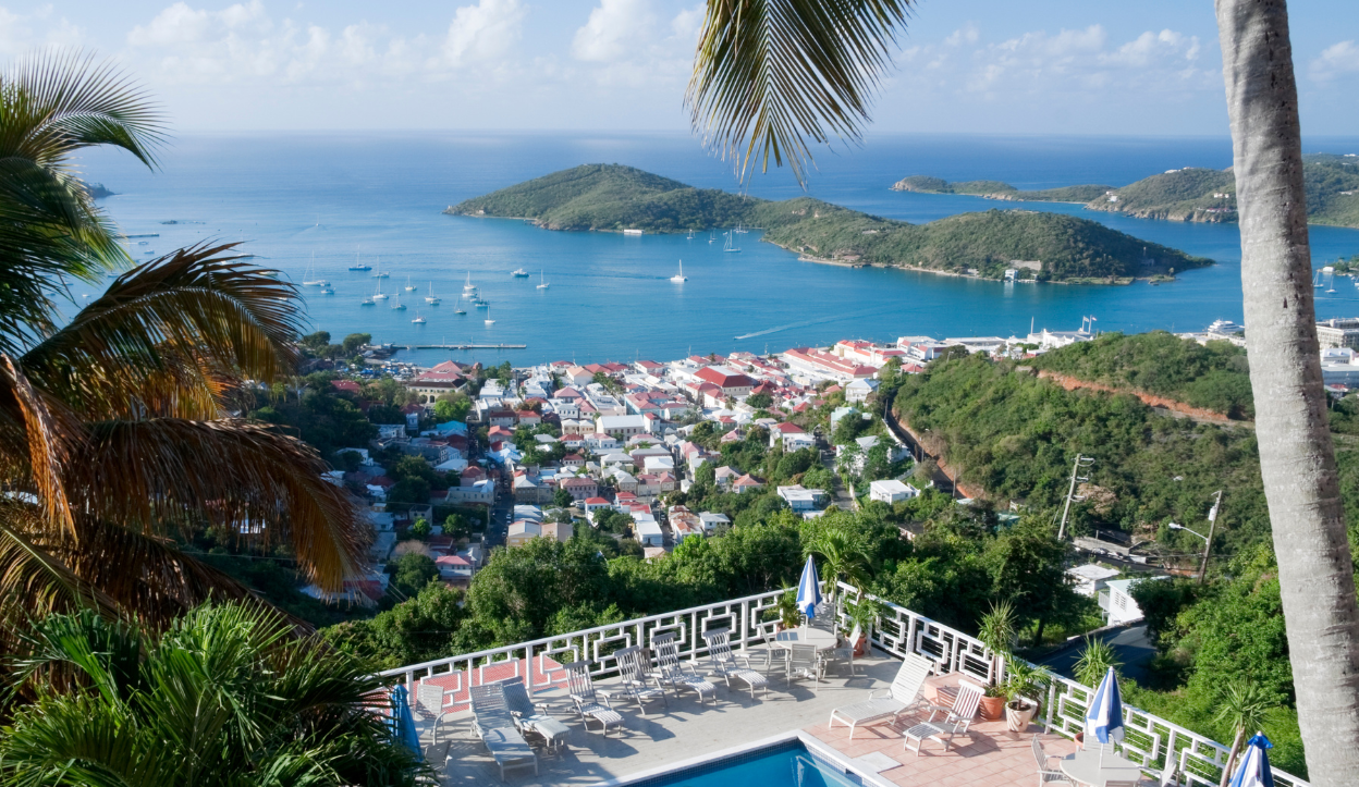 Charlotte Amalie city view in St. Thomas