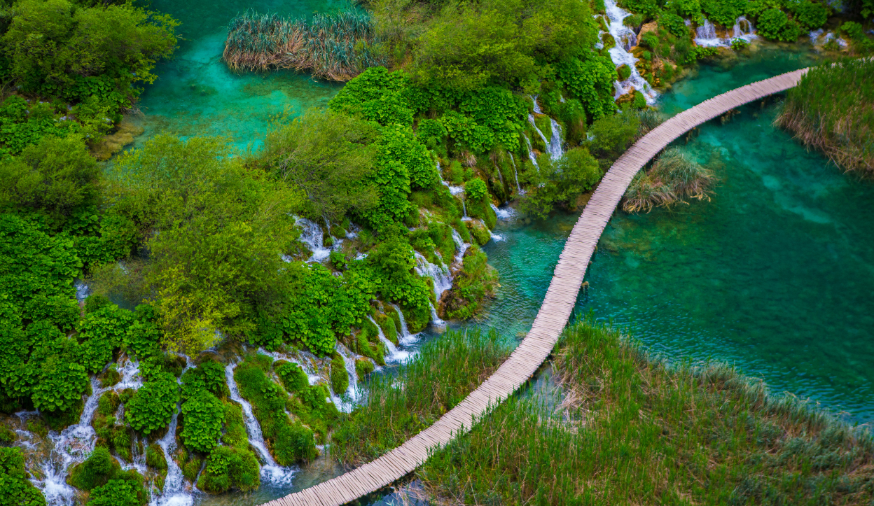 Water falls at Plitvice Lakes National Park, Croatia