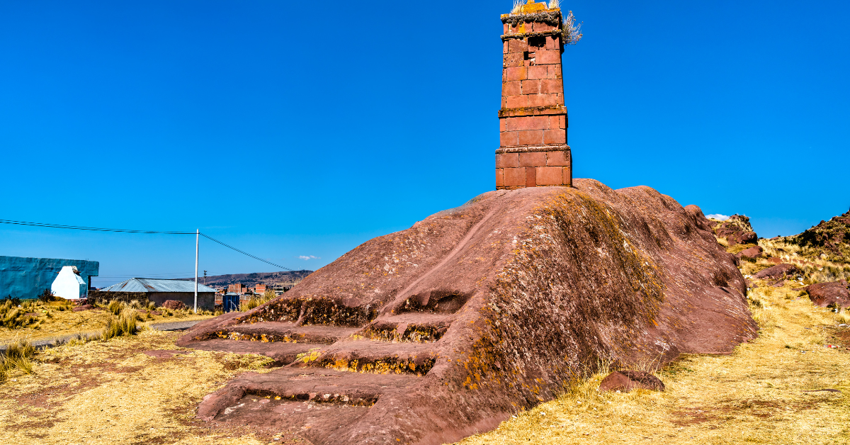 tower at Aramu Muru - Lake titicaca travel guide