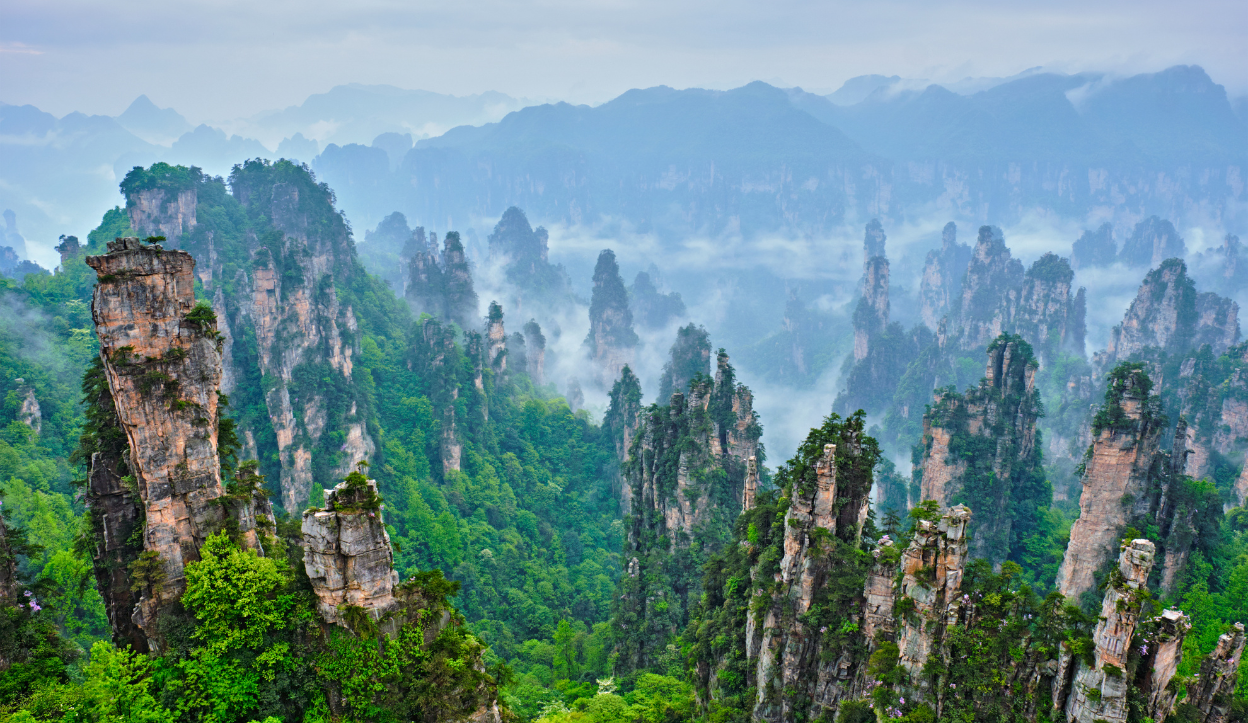  mountains in Zhangjiajie National Forest Park, China