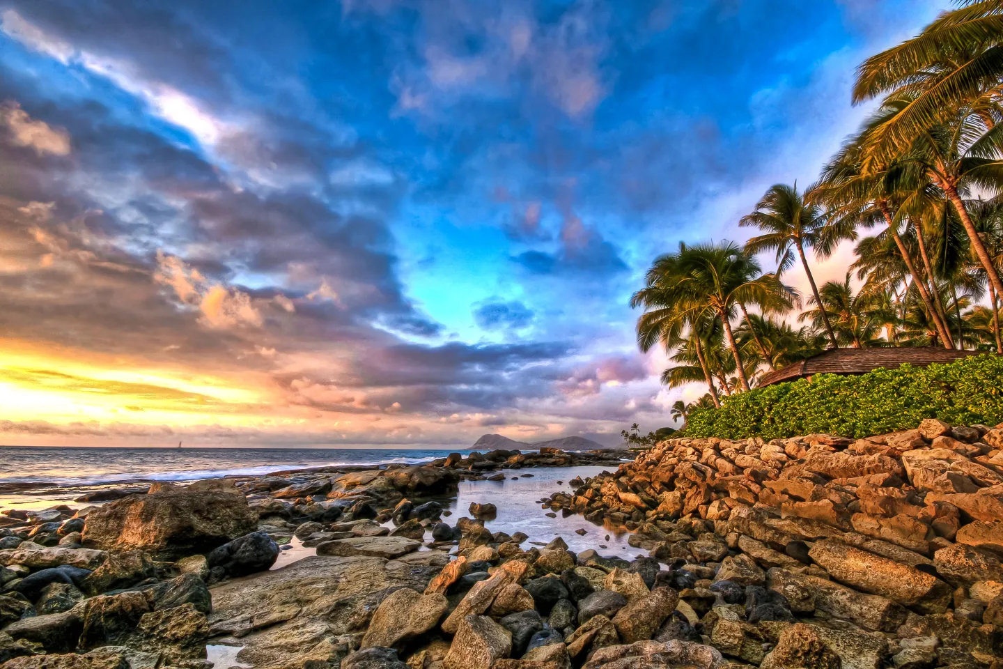 Rocky Shoreline in Kapolei, O'ahu Hawaii