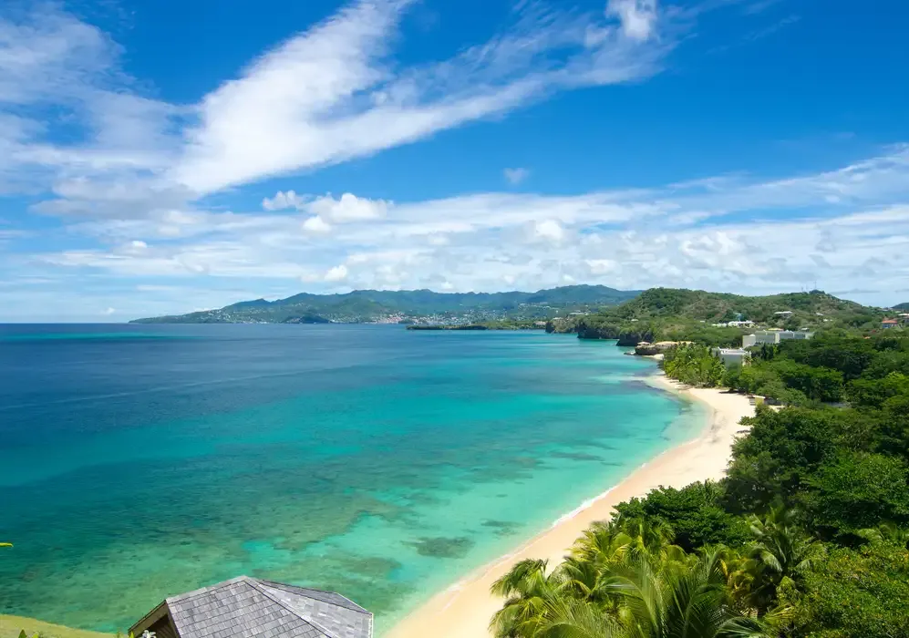 Overlooking the clear waters and white sandy beaches of Magazine Beach