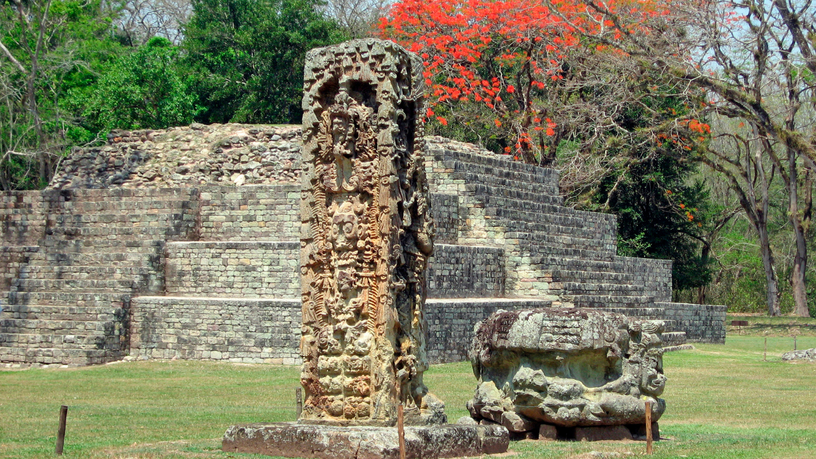 Ancient ruins in Copán Ruinas, Honduras