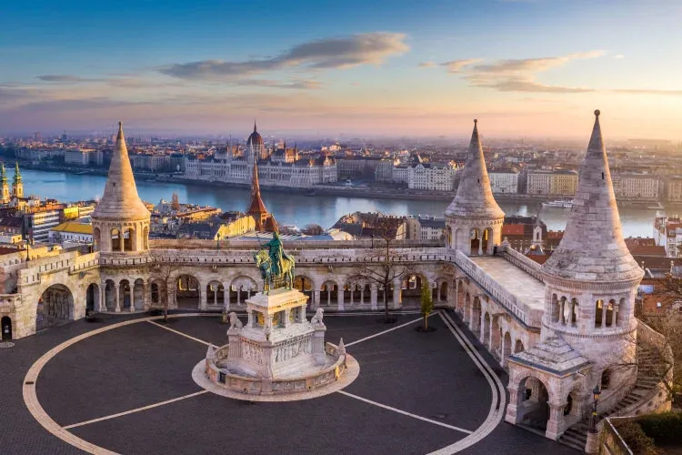 Amazing views of the city of Budapest and The River from Fisherman's Bastion.